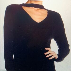 Vince Camuto Black Choker Sweater / Size: M